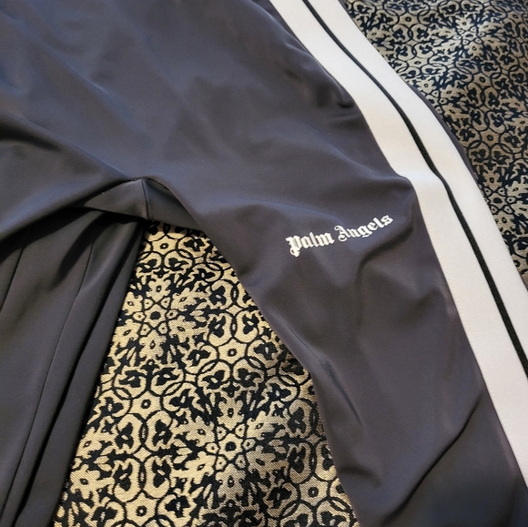 Palm Angels fitted track training jumpsuit in dark grey. - Picture 15 of 16